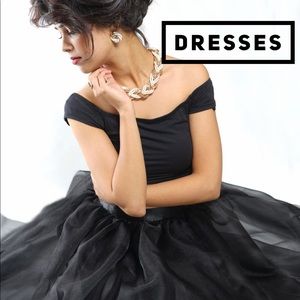 Dresses of all types and sizes.